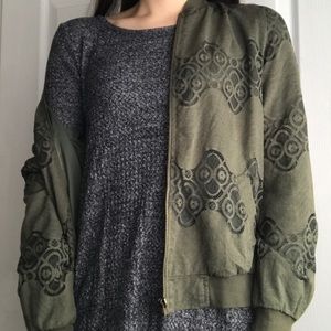 Green bomber jacket